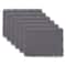 DII® Solid Gray Heavyweight Fringed Placemats, 6ct.